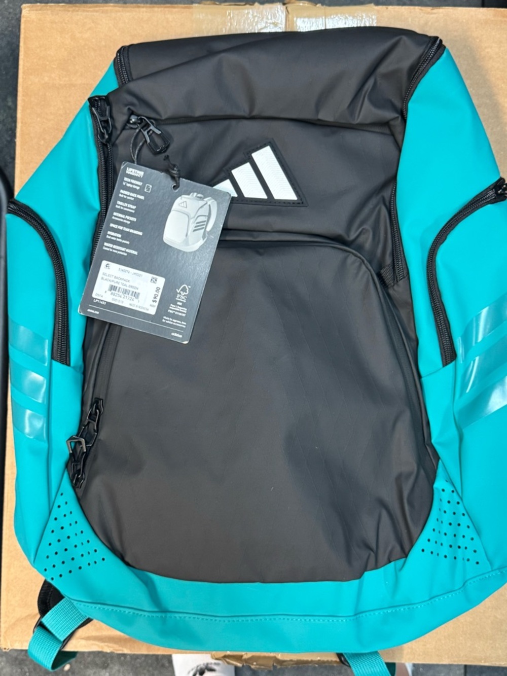 adidas Teal and Black Men’s Performance Backpack